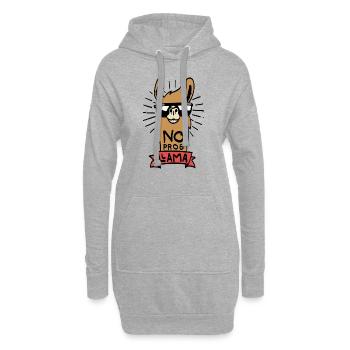 No ProbLlama - cooles Lama Geschenk - Hoodie-Kleid - Grau meliert - Vorne