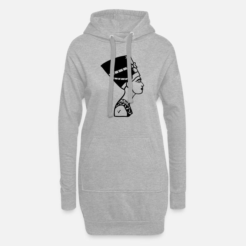Nofretete - Hoodie-Kleid - Grau meliert