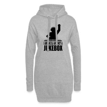 je suis le DJ et pas un juke-box - Sweat-shirt à capuche long Femme - gris chiné - Devant
