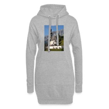 Ramsauer Kirche bei Berchtesgaden - Hoodie-Kleid - Grau meliert - Vorne