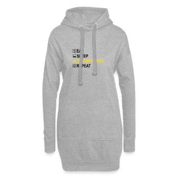 Trainspotter Train Züge Zug Trainspotting Geschenk - Hoodie-Kleid - Grau meliert - Vorne