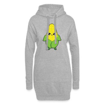 Maiskolben - Hoodie-Kleid - Grau meliert - Vorne