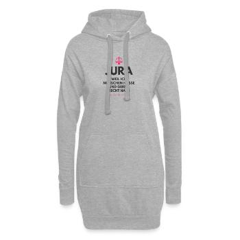 Law Jura Student Uni Gericht Anwalt - Hoodie-Kleid - Grau meliert - Vorne
