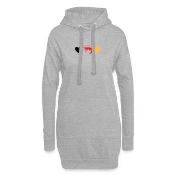 Shrimp meer krebs tier fische - Hoodie-Kleid - Grau meliert - Vorne