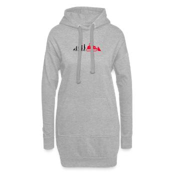 Raupe Bau job kleinbagger geschenk beruf arbeiten - Hoodie-Kleid - Grau meliert - Vorne