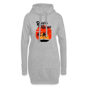 Beach Please - Chemise Palm Sunset - Sweat-shirt à capuche long Femme - gris chiné - Devant