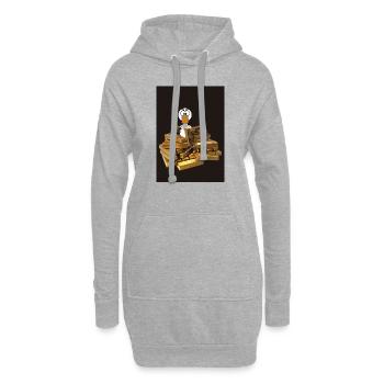 Goldrausch Ente - Hoodie-Kleid - Grau meliert - Vorne