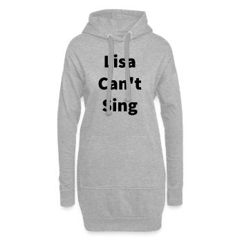 Coréen - Sweat-shirt à capuche long Femme - gris chiné - Devant