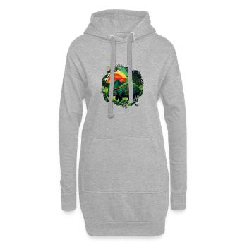 Jungle Rex - Hoodie-Kleid - Grau meliert - Vorne
