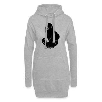 gorilla strong - Hoodie-Kleid - Grau meliert - Vorne