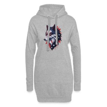 Wolf - Hoodie-Kleid - Grau meliert - Vorne