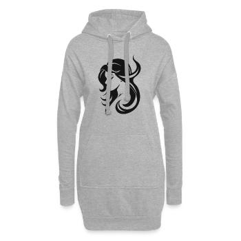 schlichte Schönheit - Hoodie-Kleid - Grau meliert - Vorne