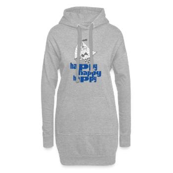 Petit capitaine heureux - Sweat-shirt à capuche long Femme - gris chiné - Devant