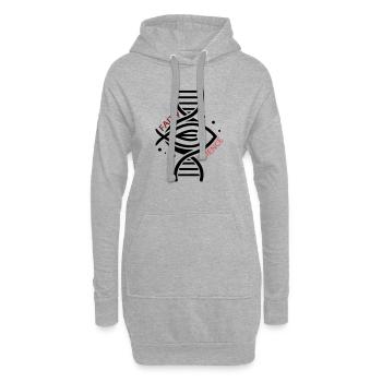 Science & Faith - DNA & Fisch. - Hoodie-Kleid - Grau meliert - Vorne