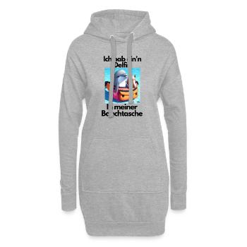 Malle Delfin Bauchtasche 1 - Hoodie-Kleid - Grau meliert - Vorne