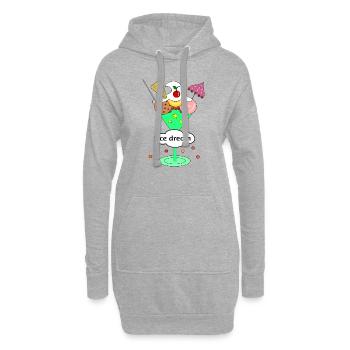 Ice dream - Hoodie-Kleid - Grau meliert - Vorne