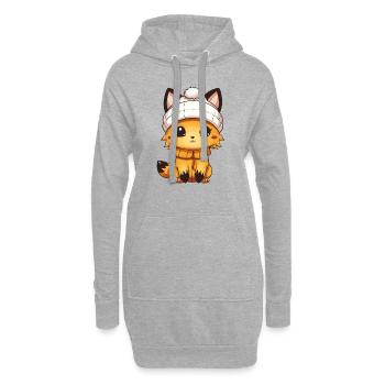 Fuchs Comic - Hoodie-Kleid - Grau meliert - Vorne