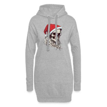 Femal Santa Skull Shirt - Hoodie - Unisex - Hoodie-Kleid - Grau meliert - Vorne