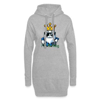 I m the King Schach - Hoodie-Kleid - Grau meliert - Vorne