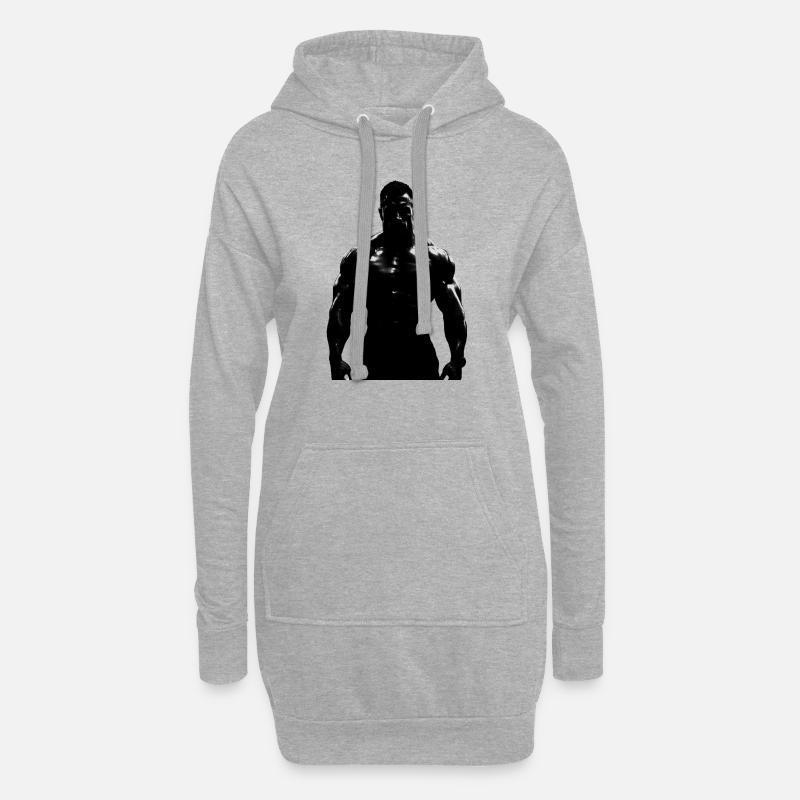 Bodybuilder 1 - Hoodie-Kleid - Grau meliert