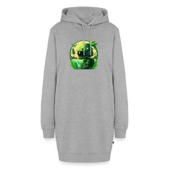 Un astronaute vert qui n’est pas de cette Terre - Sweat-shirt à capuche long Femme - gris chiné - Devant