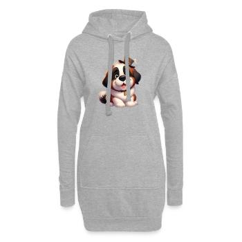 Sankt Bernhard 8 - Hoodie-Kleid - Grau meliert - Vorne