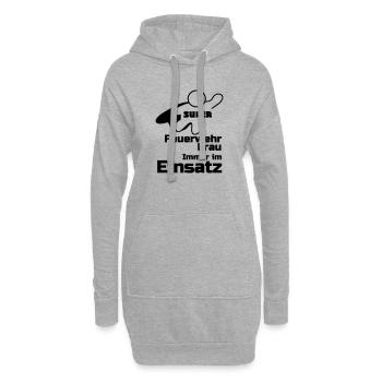 Super Feuerwehrfrau Geschenk - Hoodie-Kleid - Grau meliert - Vorne