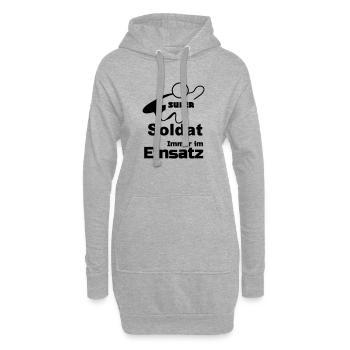 Super Soldat Geschenk - Hoodie-Kleid - Grau meliert - Vorne