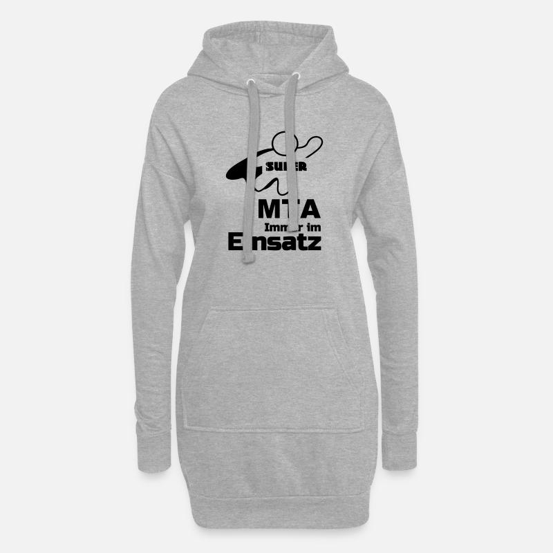 Super MTA Geschenk - Hoodie-Kleid - Grau meliert
