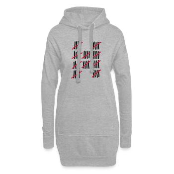 Anniversaire 50 années - Sweat-shirt à capuche long Femme - gris chiné - Devant