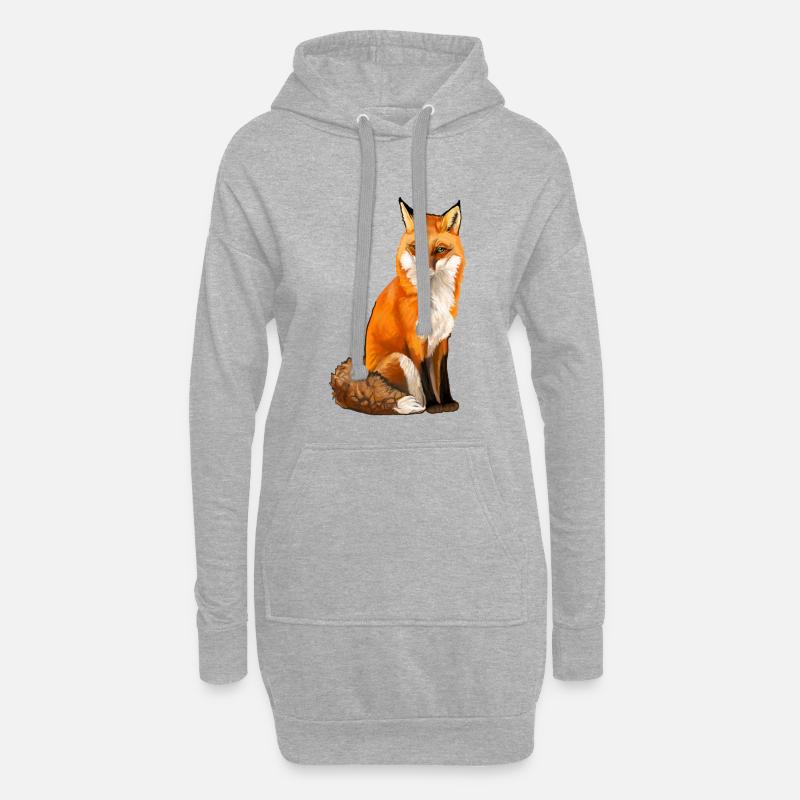Fuchs - Hoodie-Kleid - Grau meliert