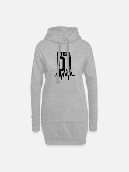 dj - Hoodie-Kleid - Grau meliert