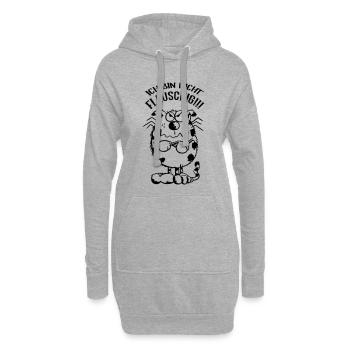 Ich bin nicht flauschig Katze - Comic - Hoodie-Kleid - Grau meliert - Vorne