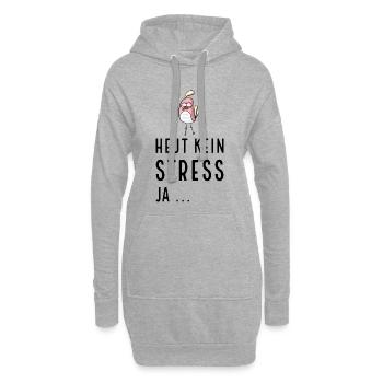Lustige Sprüche - Hoodie-Kleid - Grau meliert - Vorne