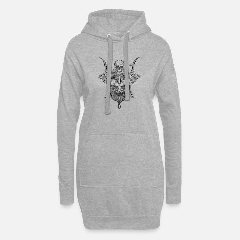 SAMURAI ver 2 - Hoodie-Kleid - Grau meliert