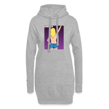 Wilde Freiheit Rückenfigur - Hoodie-Kleid - Grau meliert - Vorne
