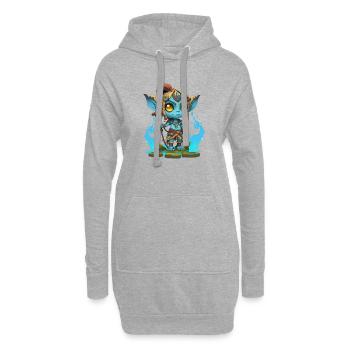 Avatar Der Weg des Wassers, niedlicher Charakter, Navi - Hoodie-Kleid - Grau meliert - Vorne