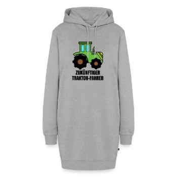 Traktor Nutzfahrzeug Landwirtschaft Statement Feld - Hoodie-Kleid - Grau meliert - Vorne