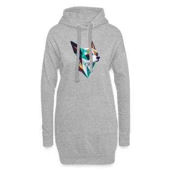 Chihuahua - Sweat-shirt à capuche long Femme - gris chiné - Devant