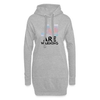 Alerte IA Prudence Intelligence Artificielle - Sweat-shirt à capuche long Femme - gris chiné - Devant