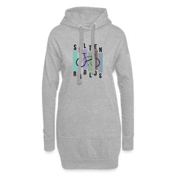Selten Radlos - Fahrrad, Radsport lustiger Spruch - Hoodie-Kleid - Grau meliert - Vorne