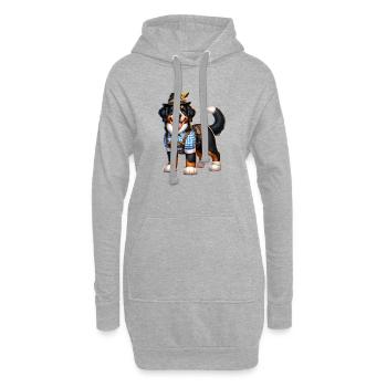 Berner Sennenhund Hund Bayern - Hoodie-Kleid - Grau meliert - Vorne