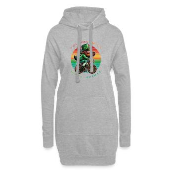 Leprechaun Radfahren St. Patrick's Day - Hoodie-Kleid - Grau meliert - Vorne