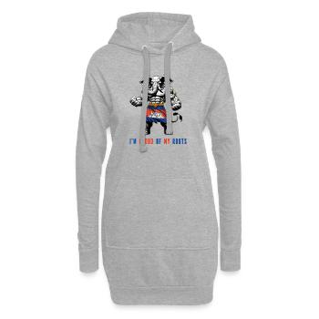 Ich bin stolz auf meine Fährten Kambodscha - Hoodie-Kleid - Grau meliert - Vorne
