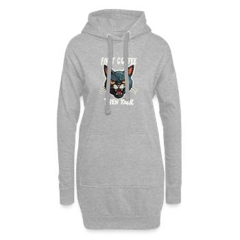 First Coffee then Talk - Hoodie-Kleid - Grau meliert - Vorne