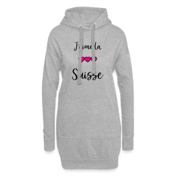 SCHWEIZ. HUMOR. LAND. FLAGGE. GENF. LAUSANNE - Hoodie-Kleid - Grau meliert - Vorne
