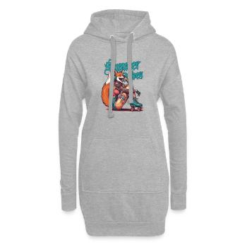 summer vibes sommer eis vintage 60er sixtys - Hoodie-Kleid - Grau meliert - Vorne