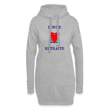 GLÜCKLICHER RUHESTAND - Hoodie-Kleid - Grau meliert - Vorne