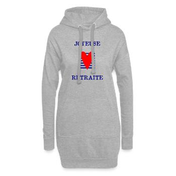 GLÜCKLICHER RUHESTAND - Hoodie-Kleid - Grau meliert - Vorne
