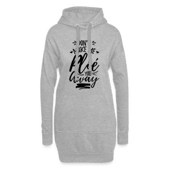 Ne me fais pas t’éloigner - Sweat-shirt à capuche long Femme - gris chiné - Devant